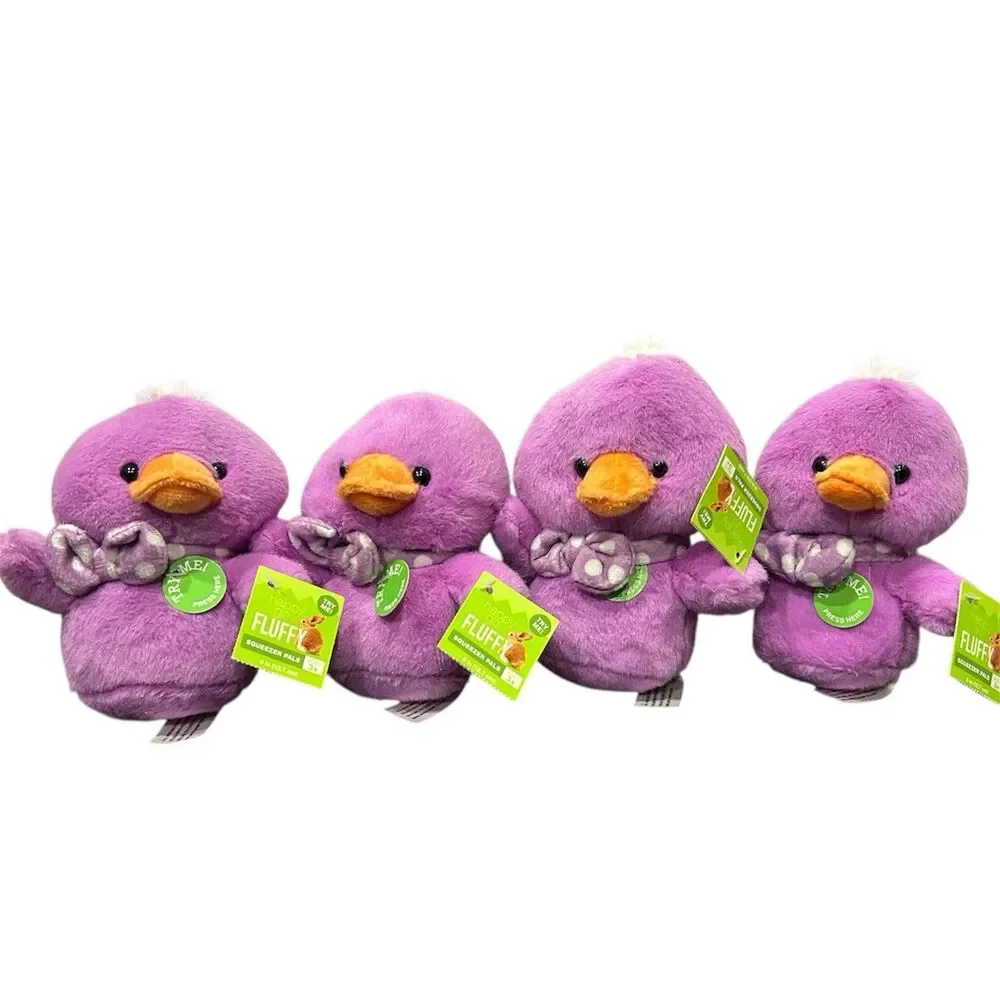 4x Happy Go Fluffy Squeezer Pals 